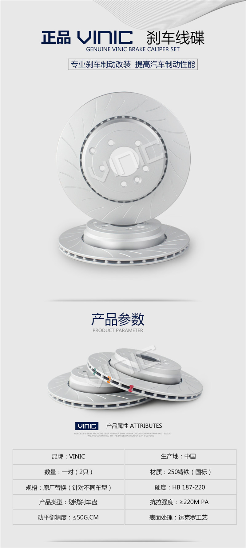 汽車剎車盤海報參數